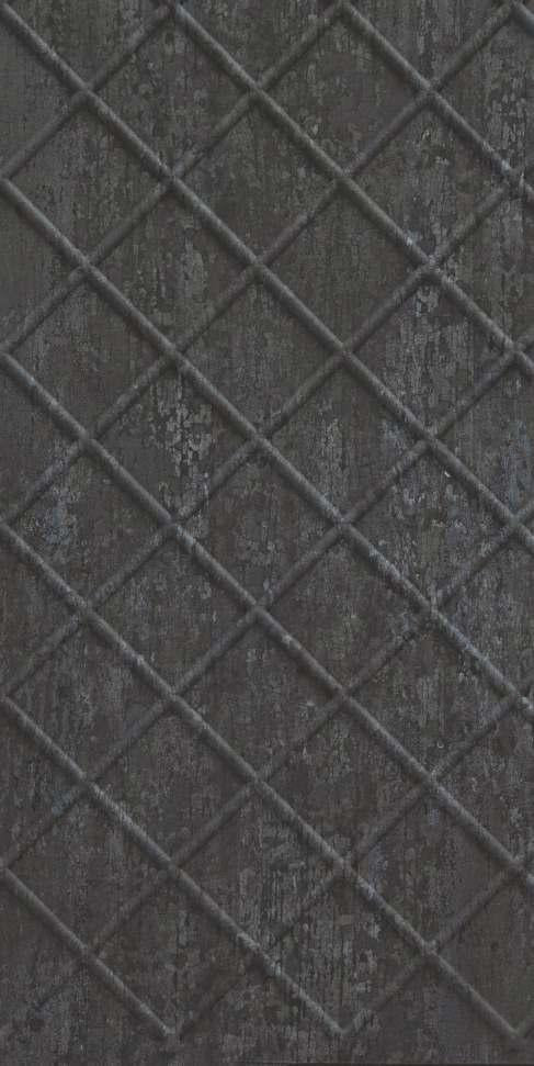 Decorative Wall Louver Designer Grey 8x2 Ft - Pn 03324