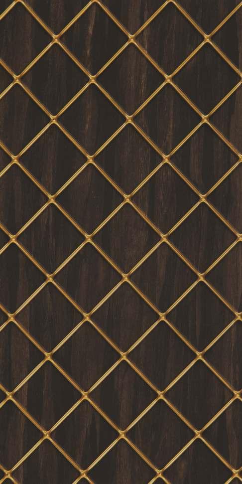 Decorative Wall Louvers Panel Designer Brown 8x2 Ft - Pn 03327