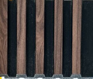 Charcoal Louver Wood Brown 8x0.41 Ft - Pn 03651