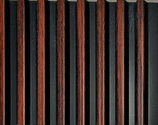 Charcoal Louver Wood Brown 8x0.41 Ft - Pn 03654