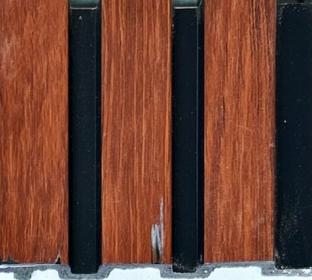 Charcoal Louver Wood Brown 8x0.41 Ft - Pn 03661