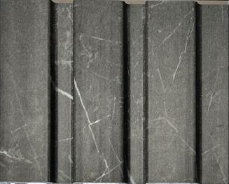 Charcoal Louver Marble & Stone Grey 8x0.41 Ft - Pn 03674