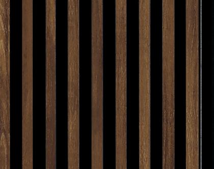 Charcoal Panel Louver Wood Brown 8x0.41 Ft - Pn 05365