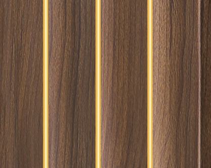 Charcoal Panel Louver Wood Brown 8x0.41 Ft - Pn 05377