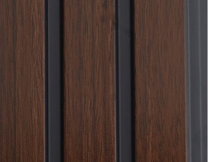 Charcoal Panel Louver Wood Brown 8x0.41 Ft - Pn 05406