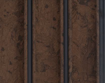 Charcoal Panel Louver Metallic Brown 8x0.41 Ft - Pn 05409