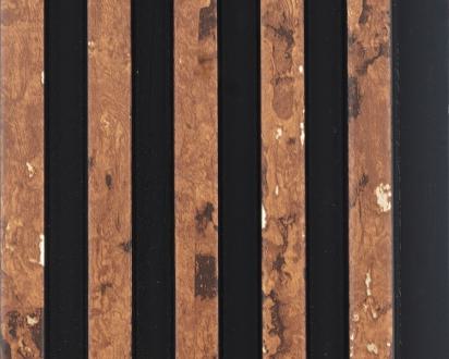Charcoal Panel Louver Wood Brown 8x0.41 Ft - Ptn 9005