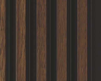 Charcoal Panel Louver Wood Brown 8x0.41 Ft - Ptn 9036