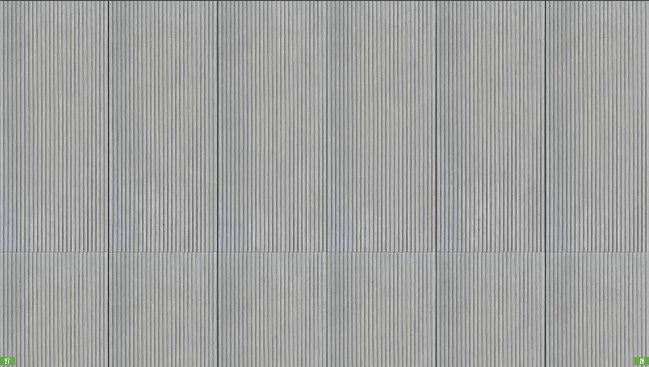 3 Ft X 1 Fluted Panels Series Concrete Panel Wood Louvers Grey 3x1 - Parallel