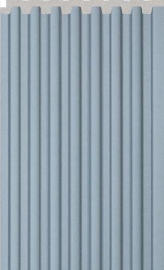 Interlock Charcoal Louvers Plain Colors Pastel Blue 8x0.4 Ft - Pn 02715 G