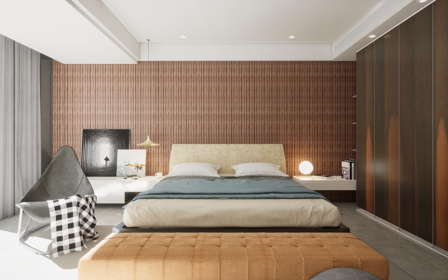 Cute Decor Panels Fluted Louvers 8x0.41 ft designer Brown CD 306