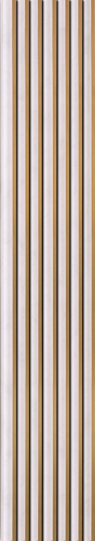 Fluted Louvers Designer White 8x0.41 Ft - Cd 239-7