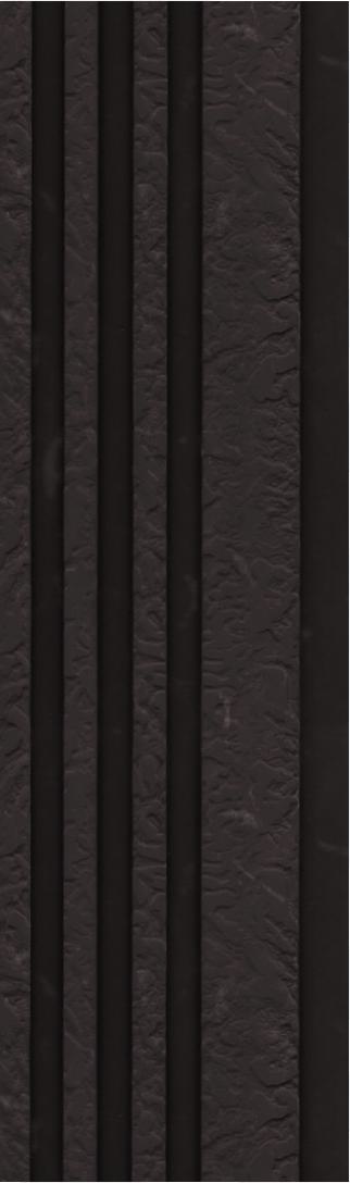 Patterned Charcoal Louvers Designer Brown 8x0.41 Ft - S5 178