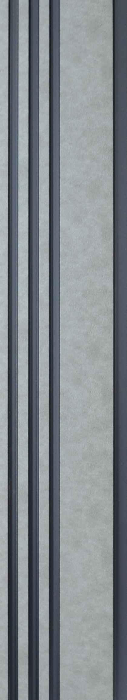 Leon 9.5 Ft X 5 Inch Panel Designer Louvers Grey 9.5x0.41 - Sm 6105