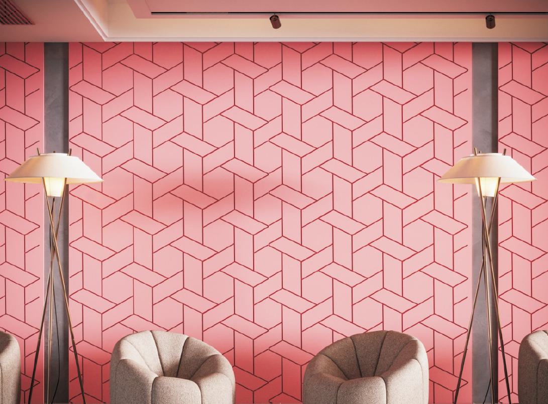 Color Box Red Decorative Wall Panel 8x4 ft designer louvers Red 2014