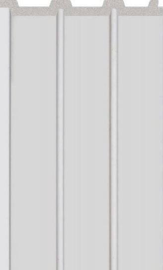 Interlock Charcoal Louvers Plain Colors Pearl White 8x0.39 Ft - Pn 02712 F