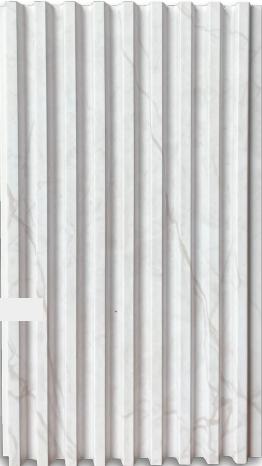 Premium Panel Pearl White Marble Look WPC Louver 9.5x0.41 ft marble & stone Pearl White PN 03016