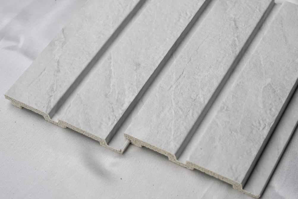 Marble Finish Grey Charcoal Louvers & Stone 8x0.41 Ft - Pt 805