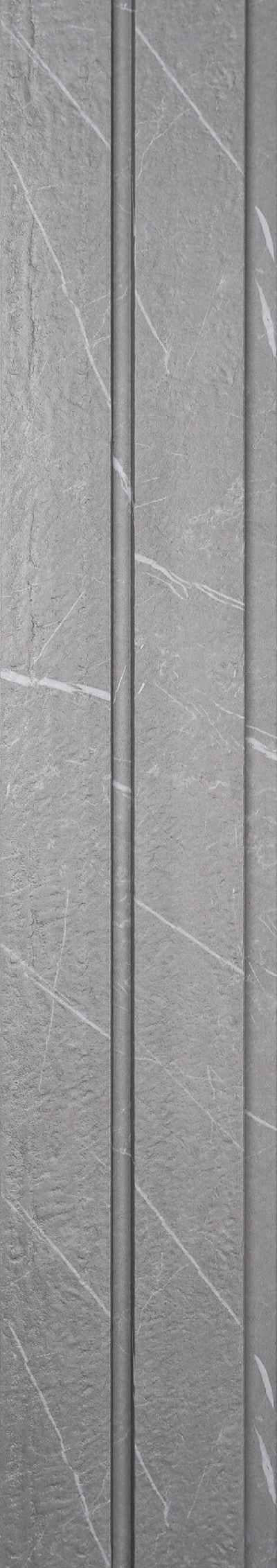 Marble Finish Grey Charcoal Louvers & Stone 8x0.41 Ft - Pt 806
