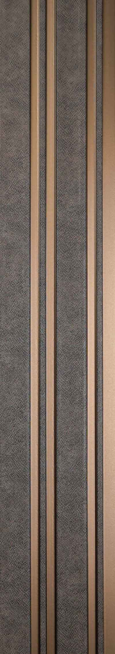 Patterned Finish Brown Charcoal Louvers Designer 8x0.41 Ft - Pt 815