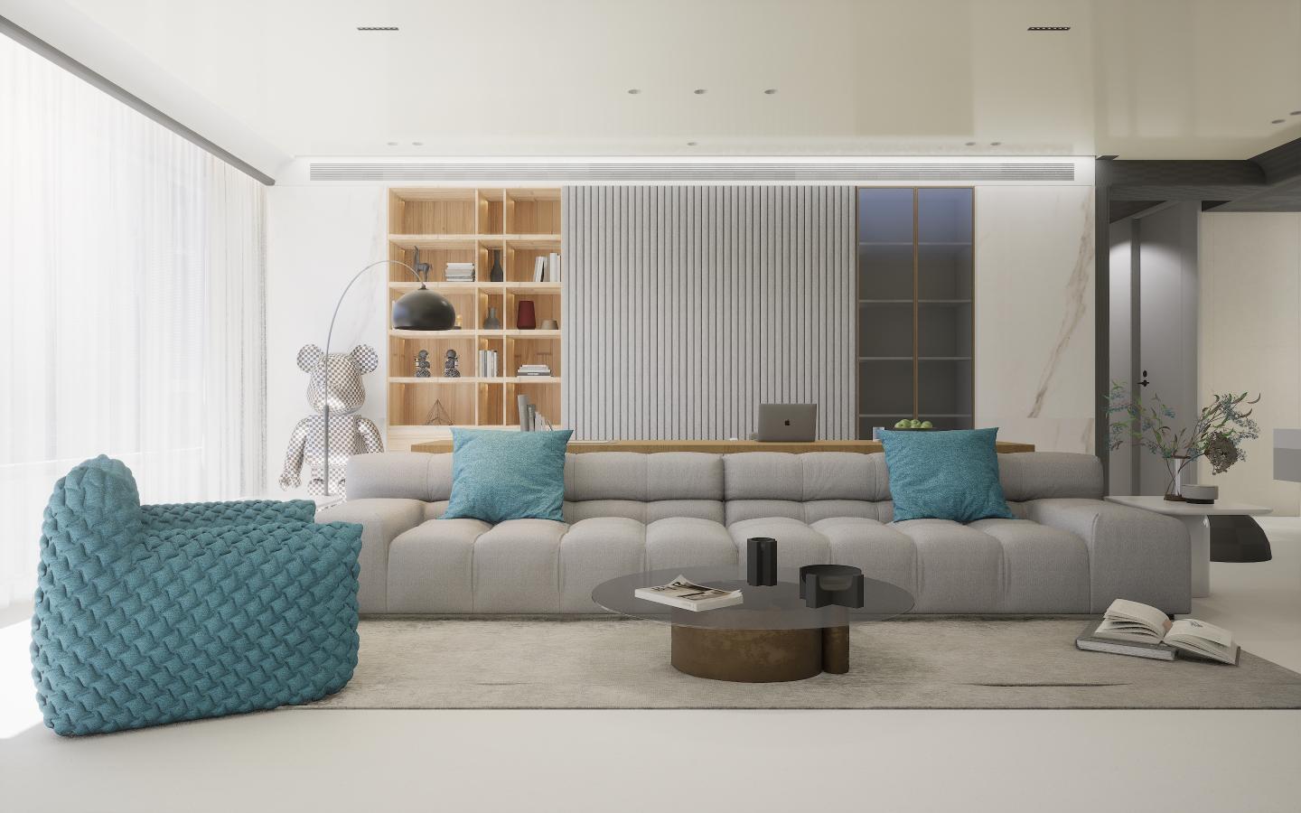 Stone Finish Grey Charcoal Louvers Marble & 9.5x0.45 Ft - Pt 907