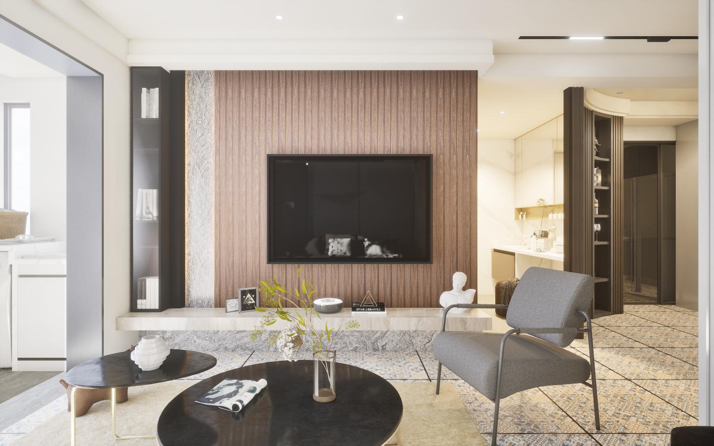 Wood Finish Brown Charcoal Louvers 8x0.41 Ft - Pt 801