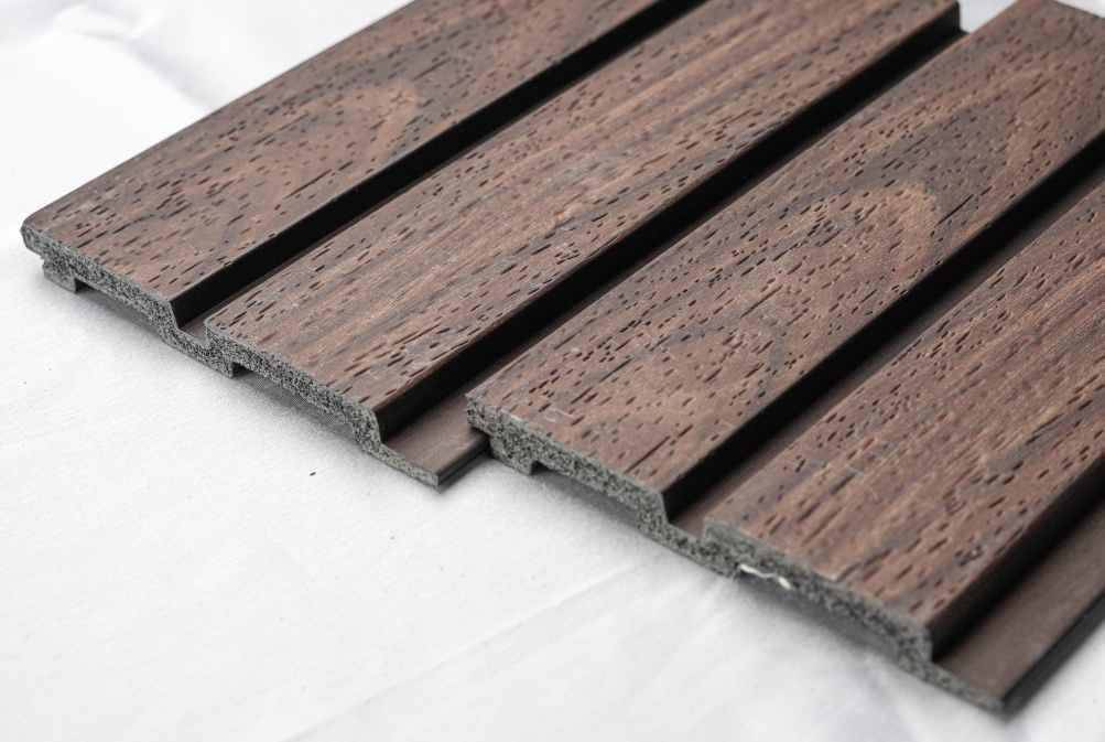 Wood Finish Brown Charcoal Louvers 8x0.41 Ft - Pt 801