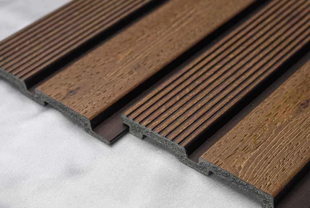 Wood Finish Brown Charcoal Louvers 8x0.41 Ft - Pt 804