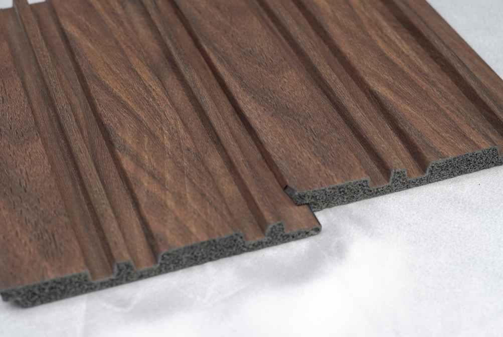 Wood Finish Brown Charcoal Louvers 8x0.41 Ft - Pt 811