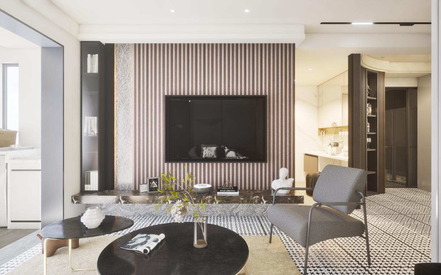 Wood Finish Brown Charcoal Louvers 8x0.41 Ft - Pt 812