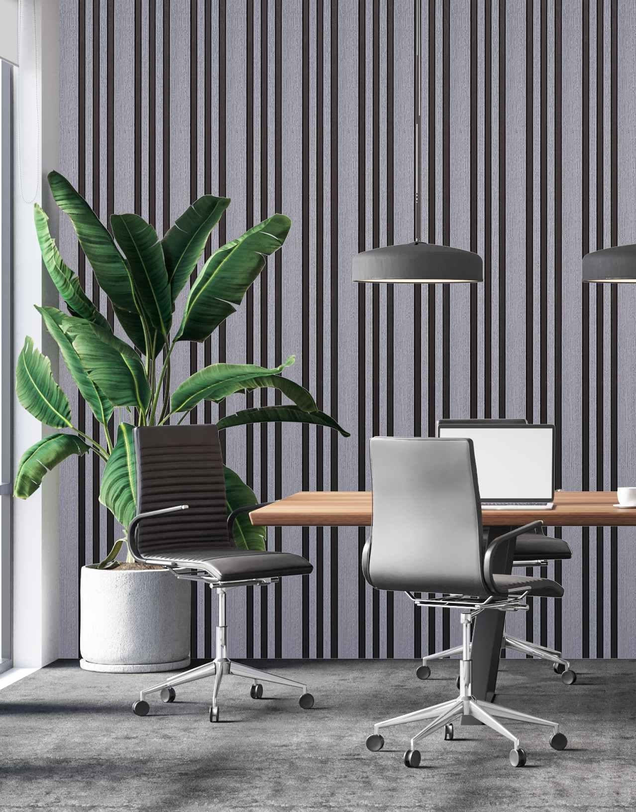 Wood Finish Grey Charcoal Louvers 9.5x0.45 Ft - Pt 901