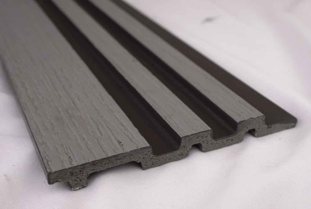 Wood Finish Grey Charcoal Louvers 9.5x0.45 Ft - Pt 903