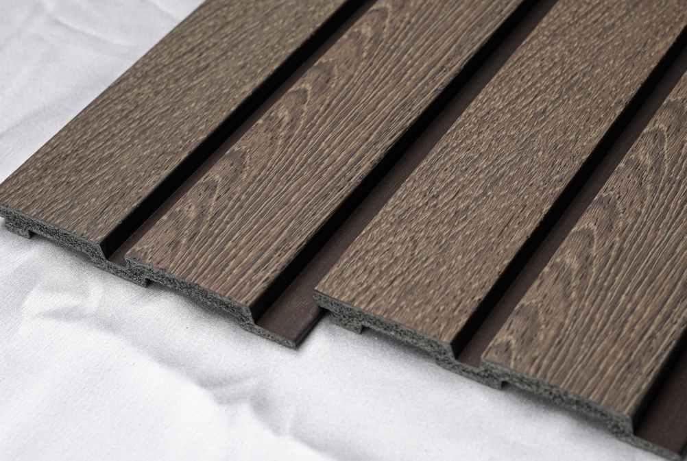 Wood Finish Wenge Charcoal Louvers 8x0.41 Ft - Pt 802
