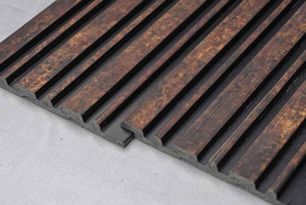 Wood Finish Wenge Charcoal Louvers 8x0.41 Ft - Pt 847