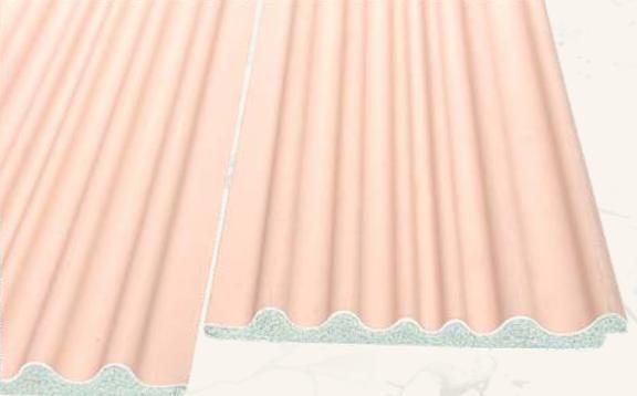 Plain Colour Charcoal Louvers Panel Colors Pink 9.5x0.4 Ft - Pn 00516