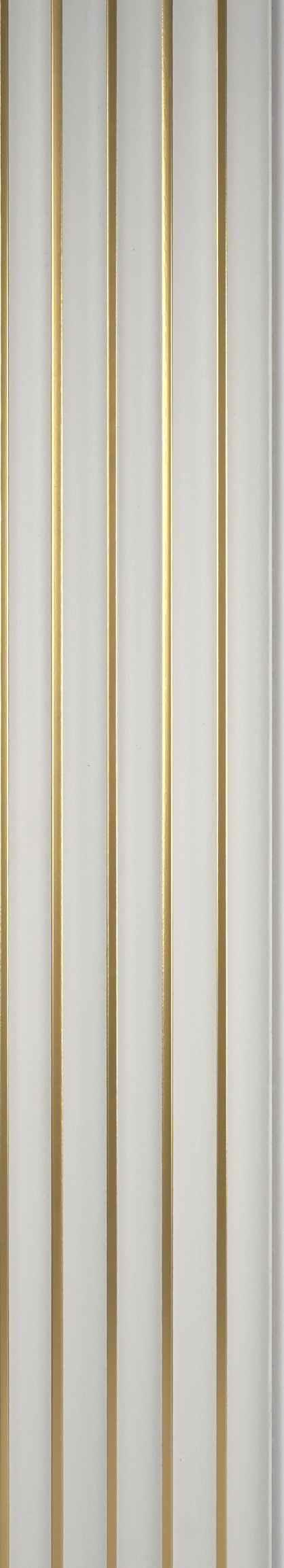 Leon 8 Ft X 5 Inch Panel Plain Colors Louvers White 8x0.41 - Sm 5561