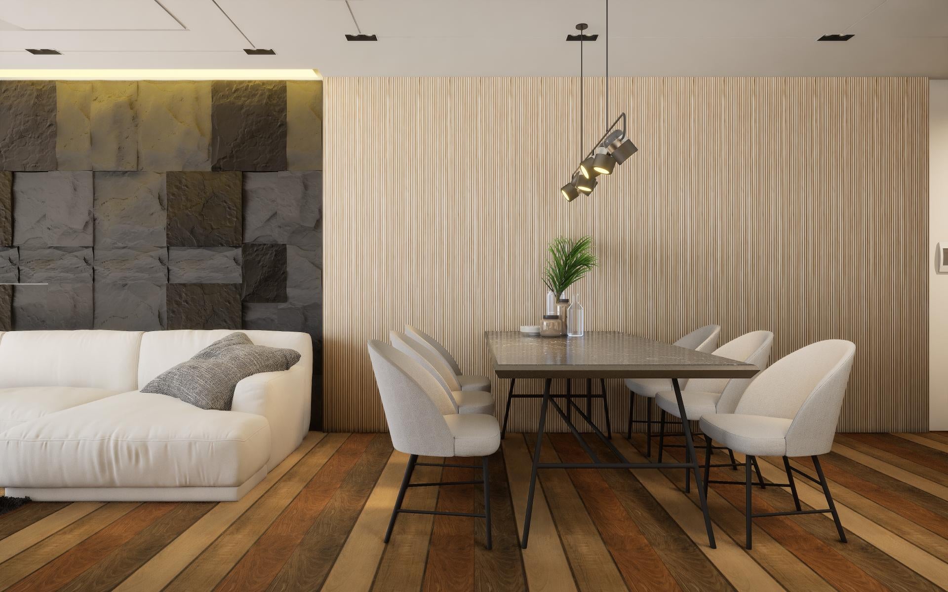 Solid Wood Louvers Brown 8x0.47 Ft - Provo 4.5