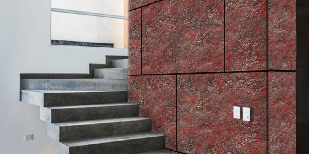 Rocklite Series Panel Designer Louvers Red 4x2 Ft - R20105 4