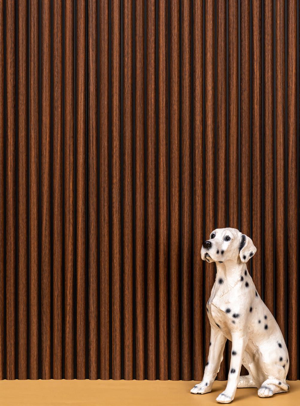 Charcoal Louvers Plain Colors Brown 8x1 Ft - Ra 8139