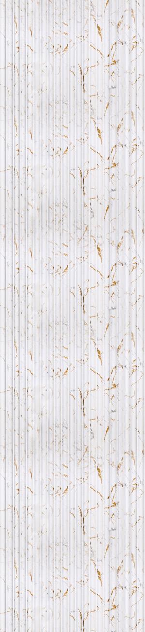 Charcoal Louvers Marble & Stone White 8x1 Ft - Ra 8140
