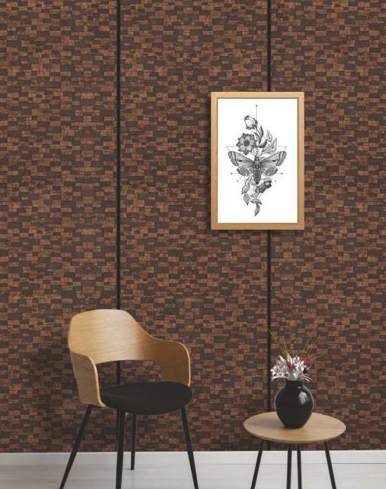 Brown Charcoal Louver Panel Designer 8x2 Ft - Rc 101