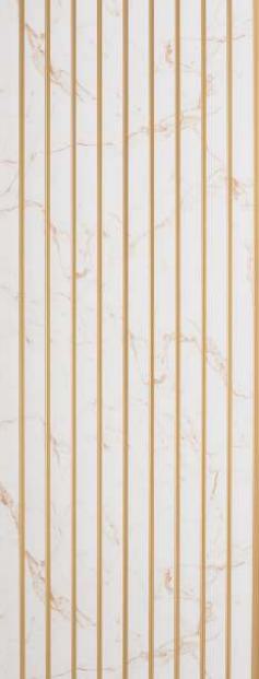 White Charcoal Louver Marble & Stone 9.5x1 Ft - Rc 1719