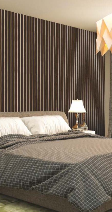 Brown Charcoal Louver Panel Wood 9.5x1 Ft - Rc 1722
