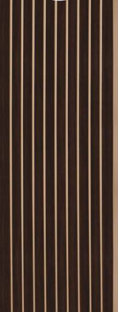 Brown Charcoal Louver Panel Wood 9.5x1 Ft - Rc 1722