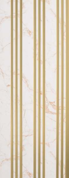 White Charcoal Louver Marble & Stone 9.5x1 Ft - Rc 1724