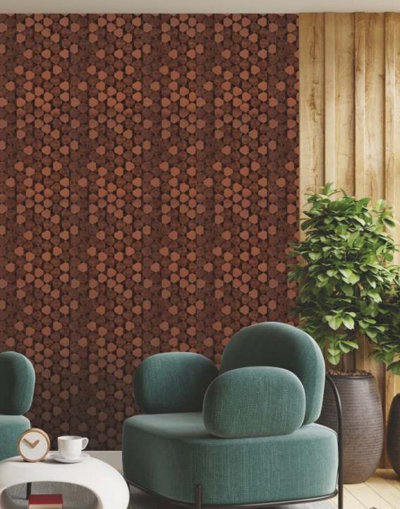Brown Charcoal Louver Panel Designer 8x2 Ft - Rc 3324