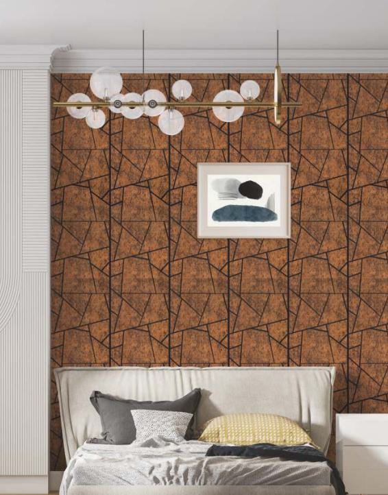Brown Charcoal Louver Panel Designer 8x2 Ft - Rc 3326