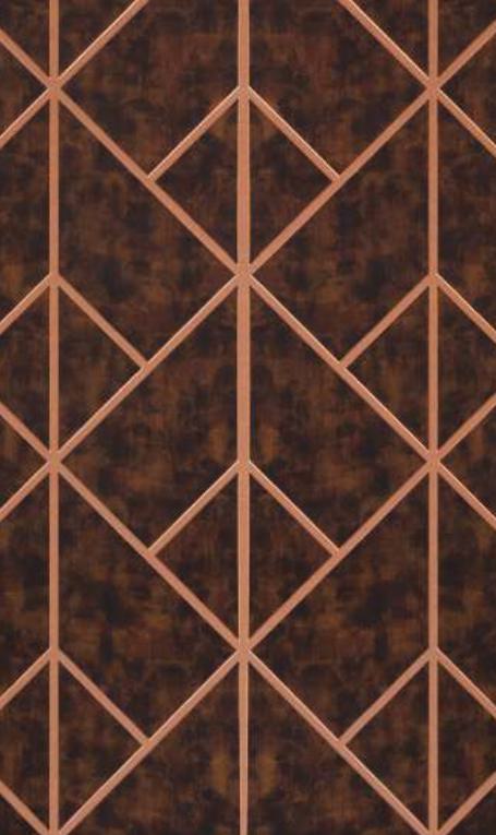 Brown Charcoal Louver Panel Designer 8x2 Ft - Rc 3336