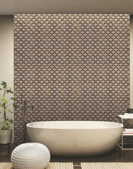 Brown Charcoal Louver Panel Designer 8x2 Ft - Rc 5501