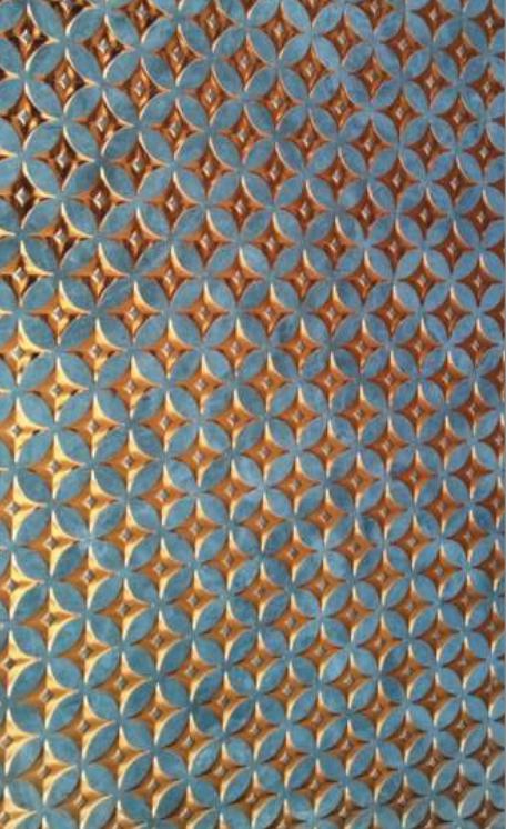 Blue Charcoal Louver Panel Designer 8x2 Ft - Rc 5502